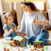SainSmart Jr. Juego de cabaña de madera para niños pequeños, 122 piezas