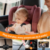 Cámara de coche para bebé para 2 niños, pantalla IPS de 7 pulgadas con doble cámara de asiento de automóvil