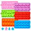 Moldes navideños de silicona para dulces de chocolate, juego de 6