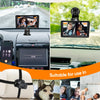 Cámara de coche para bebé para 2 niños, pantalla IPS de 7 pulgadas con doble cámara de asiento de automóvil