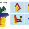 Bloques de construcción de juguetes apilables de pirámides