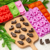 Moldes navideños de silicona para dulces de chocolate, juego de 6