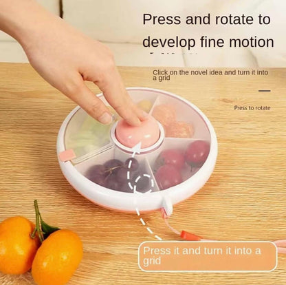 Contenedor portátil para almacenar alimentos con 5 compartimentos rosado