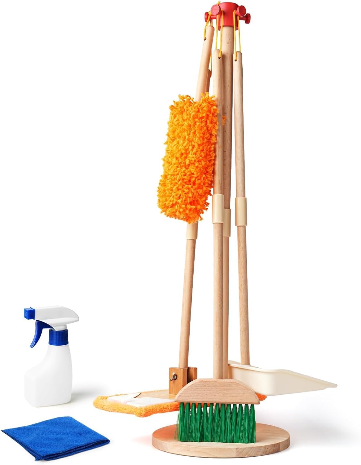 Juego de limpieza para niños | Madera de Certificación FSC | Kit de limpieza Montessori