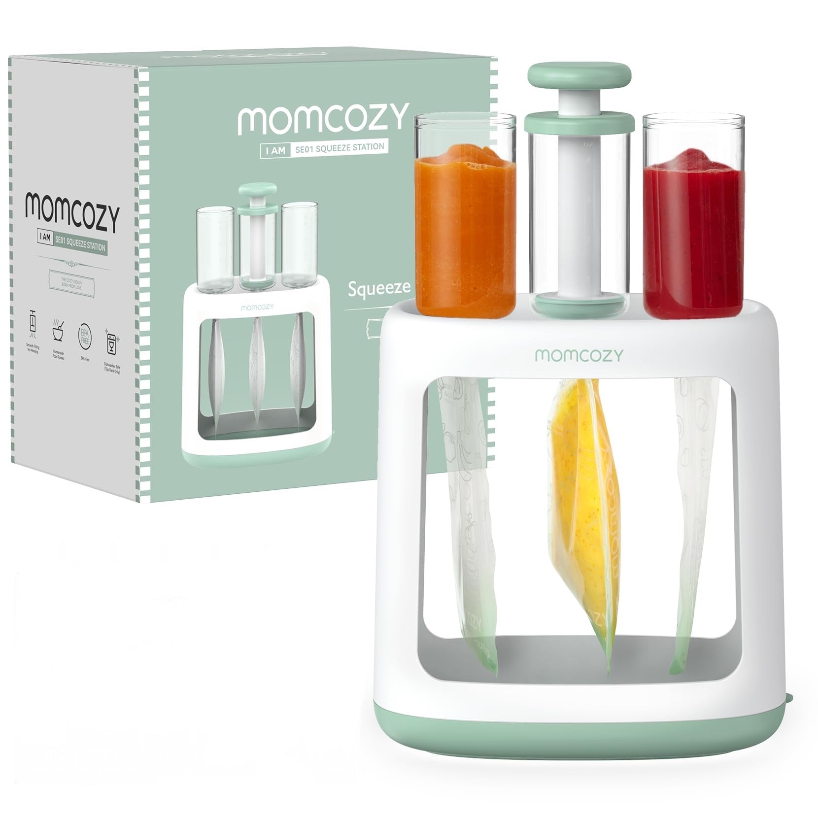 Momcozy Máquina de alimentos para bebés para almacenamiento de alimentos de puré