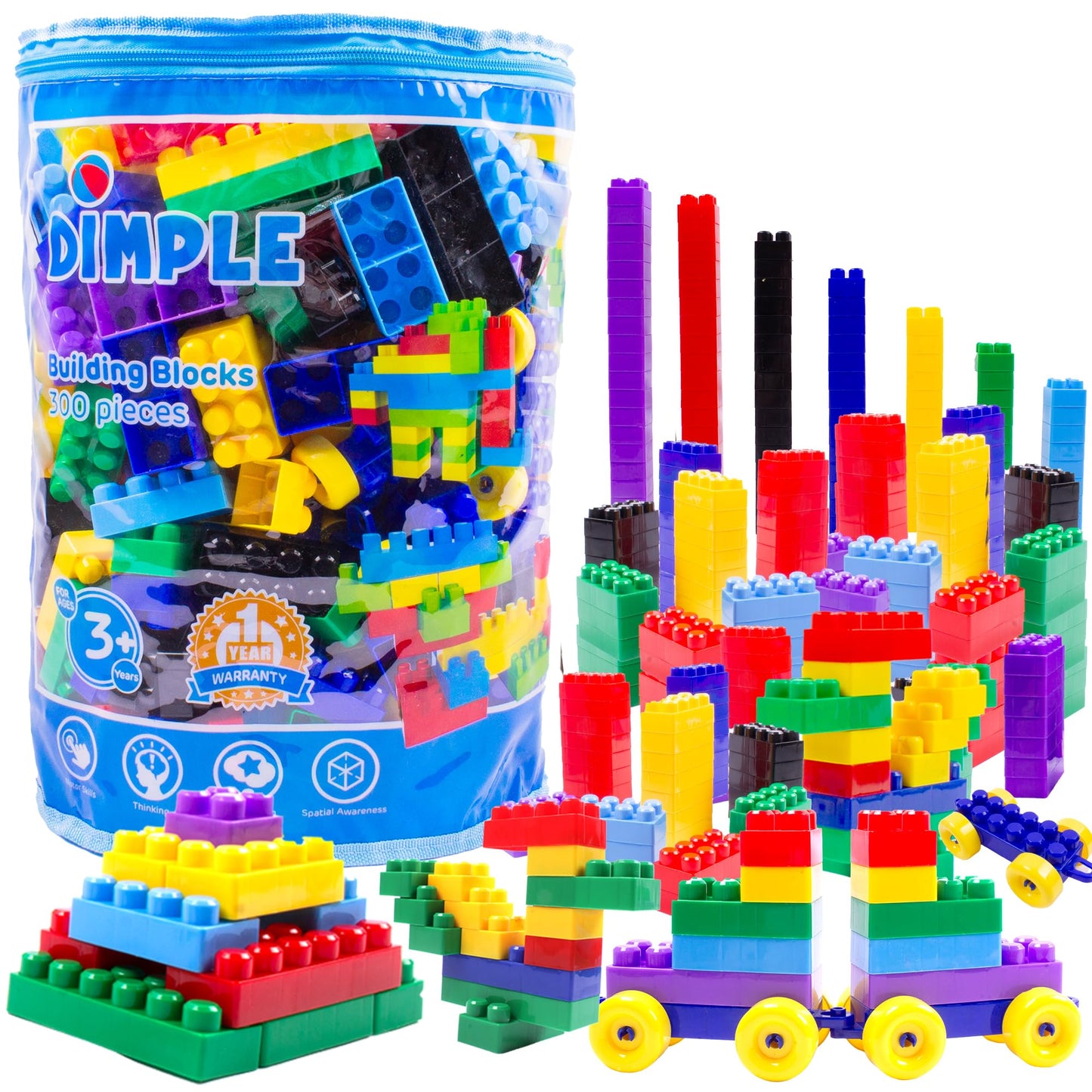 Dimple Bloques de Construcción para Niños Pequeños (300 Piezas)