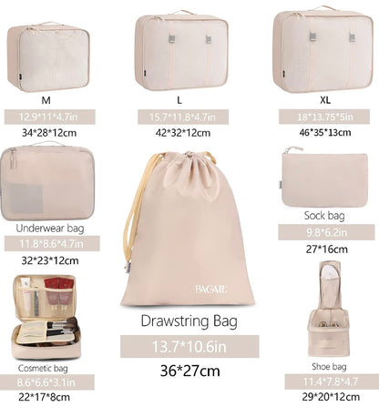 BAGAIL - Conjunto de 8 bolsas organizadores de equipaje
