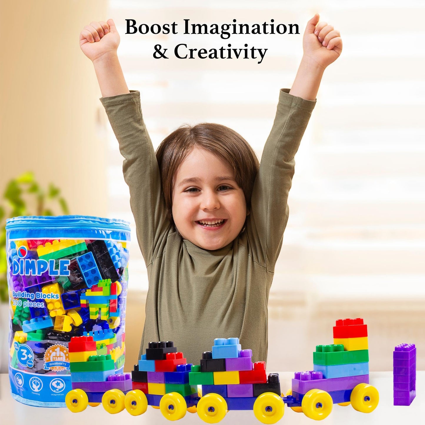 Dimple Bloques de Construcción para Niños Pequeños (300 Piezas)