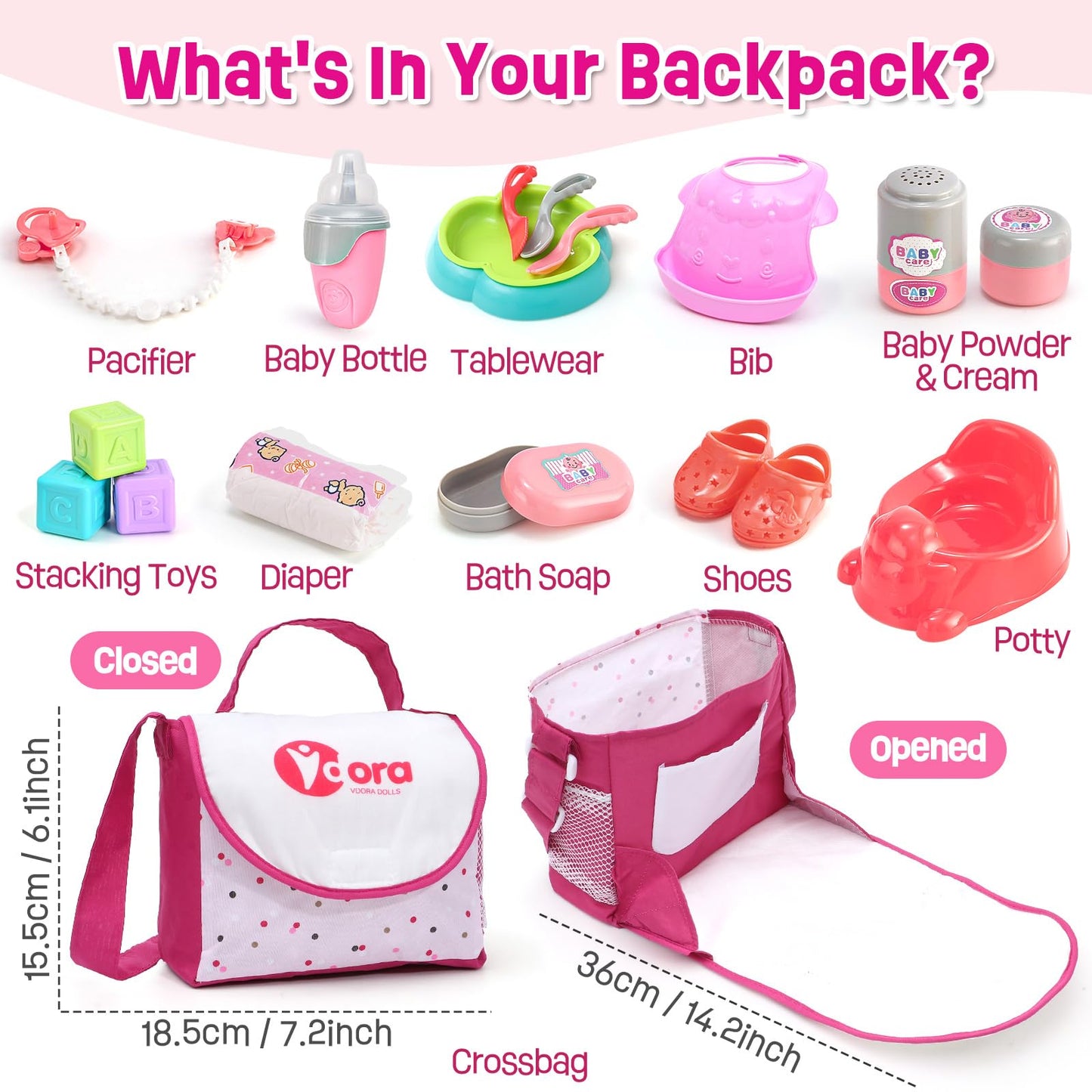 Juego de accesorios para muñecas de bebé