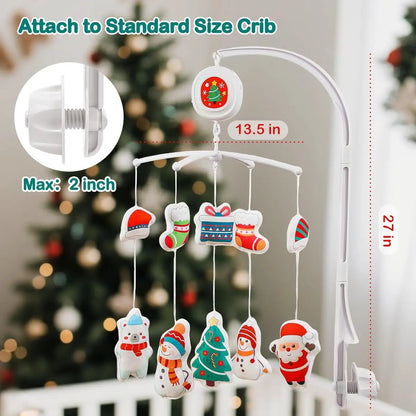 Móvil De Cuna Navideño Con Música Y Proyección Para Bebés