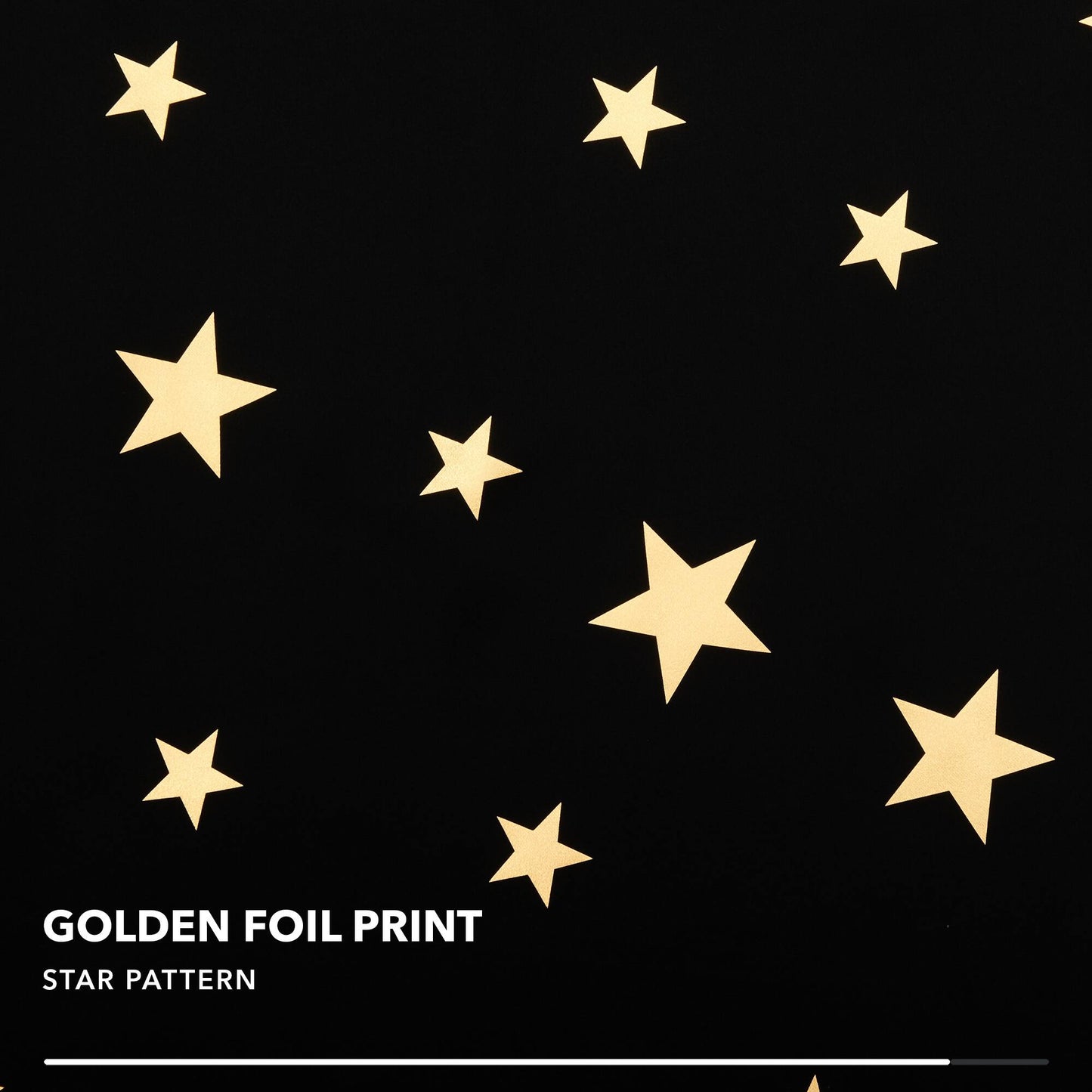 Cortinas Deconovo para habitación infantil con estampado de estrellas doradas metalizadas y efecto oscurecedor (juego de 2 paneles)