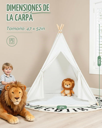 Sumbababy - Tienda de campaña tipi para interiores para niños