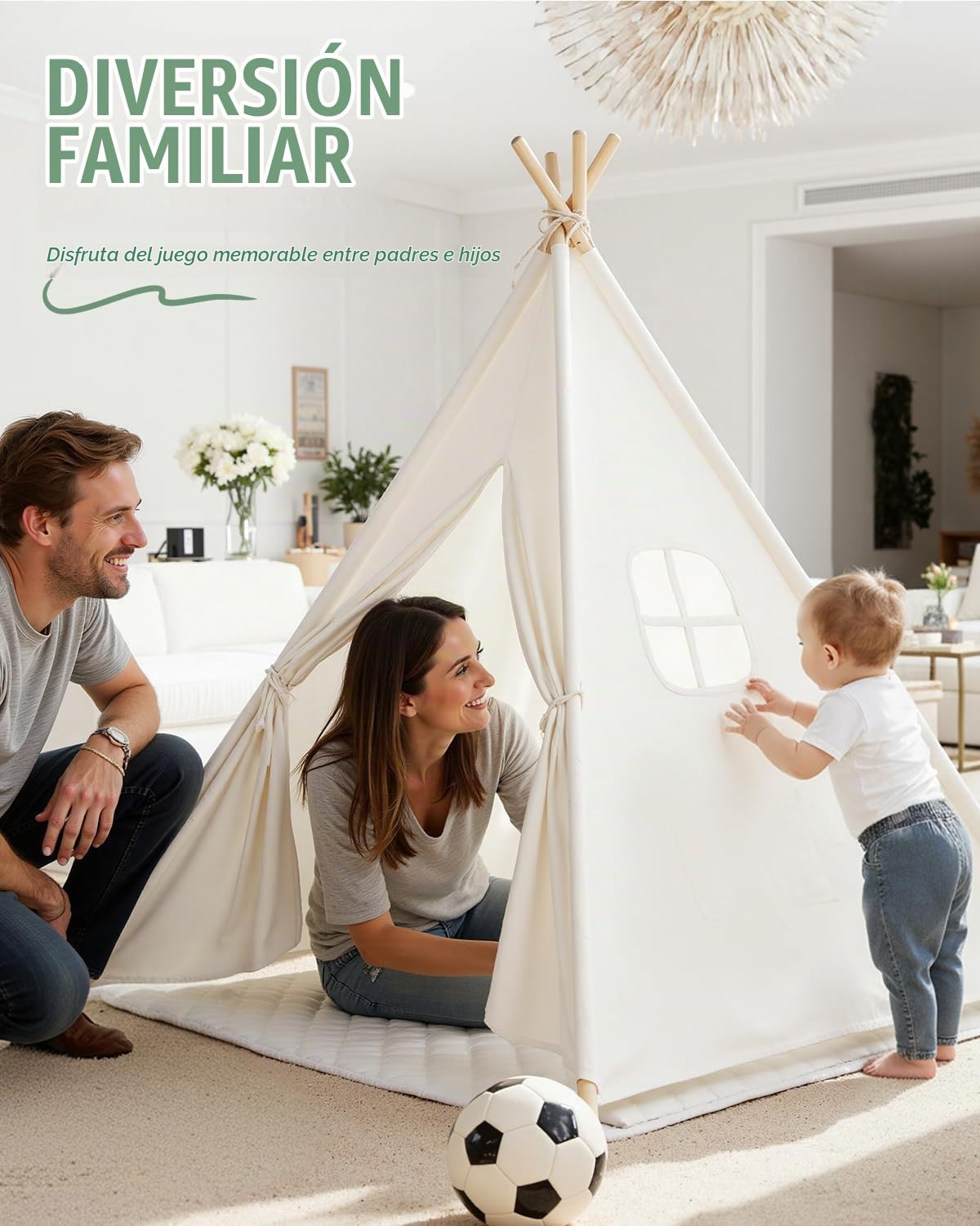 Sumbababy - Tienda de campaña tipi para interiores para niños