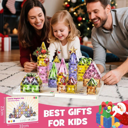 Azulejos magnéticos para niños y caja de almacenamiento de metal , 60 piezas