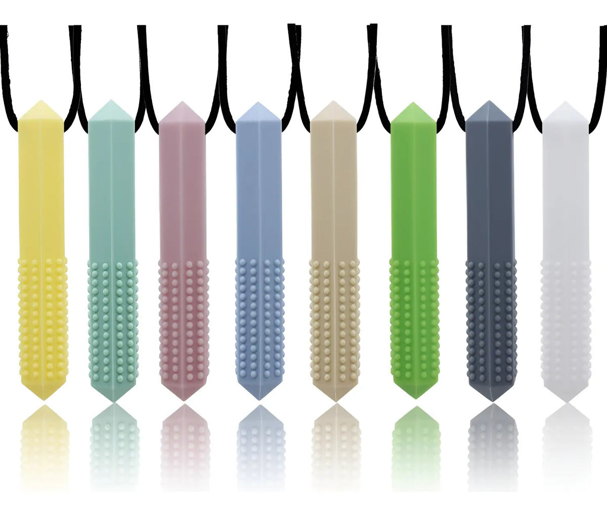 Collares Masticables Sensoriales 8 Piezas Forma Diamante