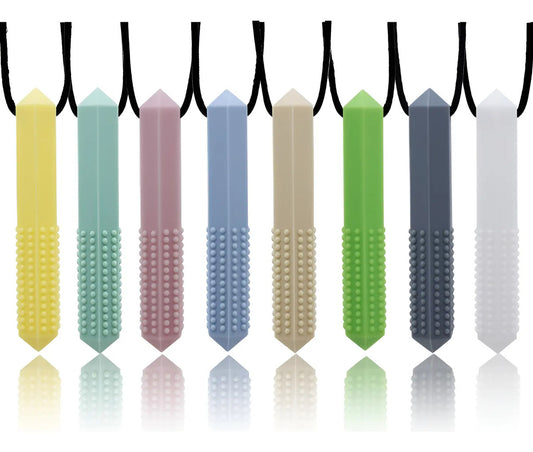 Collares Masticables Sensoriales 8 Piezas Forma Diamante