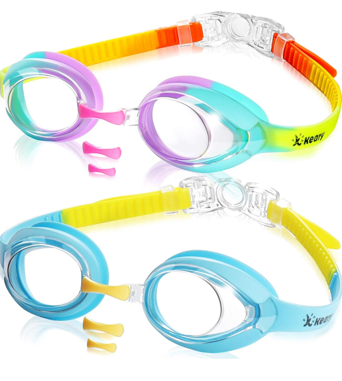 Keary Paquete de lentes de natación, 3-14 años