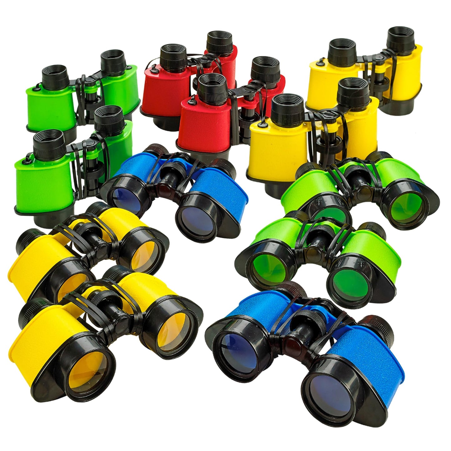 Binoculares de juguete para niños, prismáticos de 3.5 x 5 pulgadas (paquete de 12)