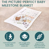Manta mensual de hitos para bebé niña y niño – 60 x 40 pulgadas Safari