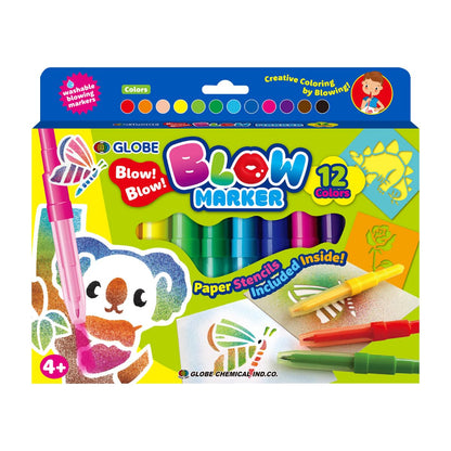 Bolígrafo de soplado Geoquímica, incluye bolígrafo + diseño de plantilla (12 colores)