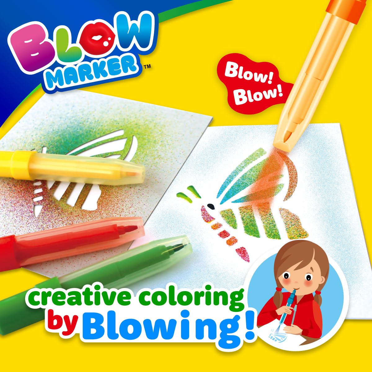 Bolígrafo de soplado Geoquímica, incluye bolígrafo + diseño de plantilla (12 colores)