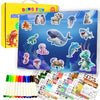 Dino Fun Libro de calcomanías y colorear para niños de 3 a 6 años