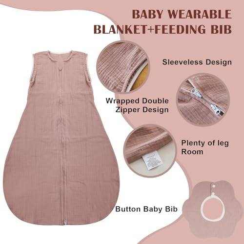 Conjunto de saco para dormir y babero de 6-9 meses