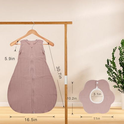 Conjunto de saco para dormir y babero de 6-9 meses