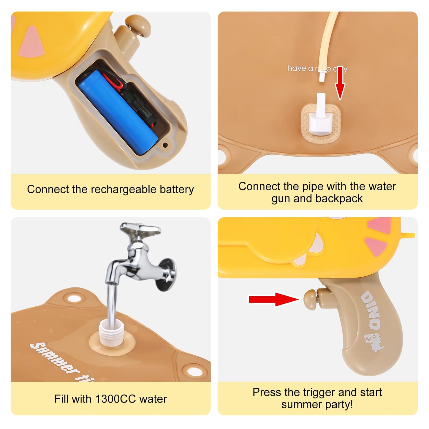 Pistolas de agua eléctricas para niños