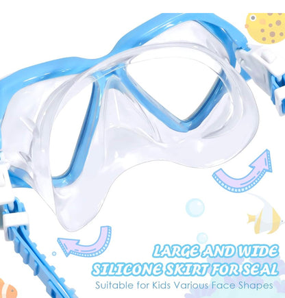 Seago Gafas de natación para niños con cubierta para la nariz