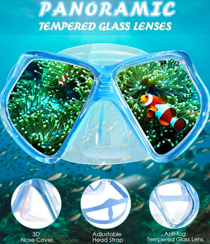 Seago Gafas de natación para niños con cubierta para la nariz