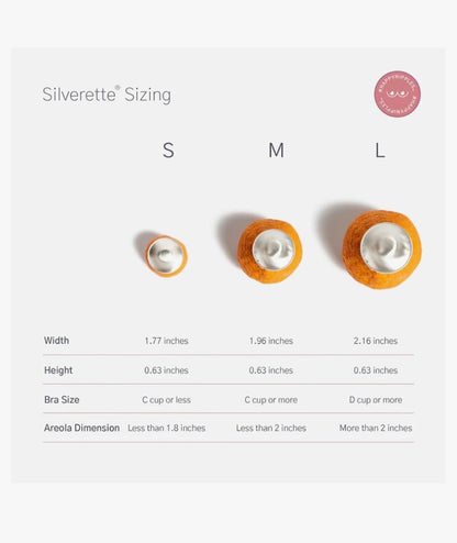 Silverette® The Original Silver Nursing Cups, Nipple Covers Small