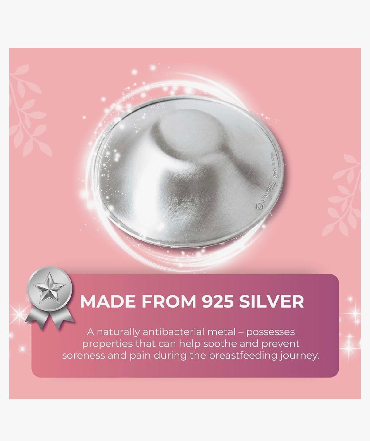 Silverette® The Original Silver Nursing Cups, Nipple Covers Small