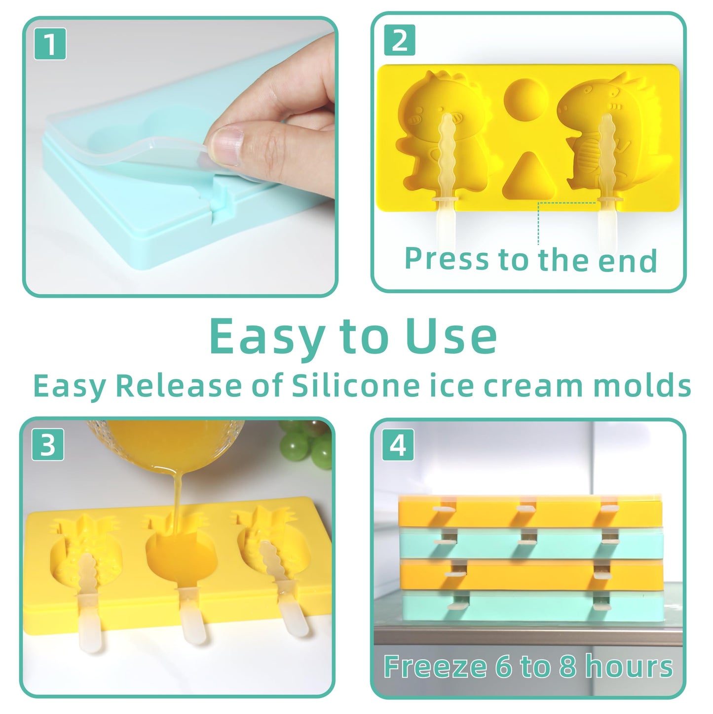 Moldes de paletas de dibujos animados para niños