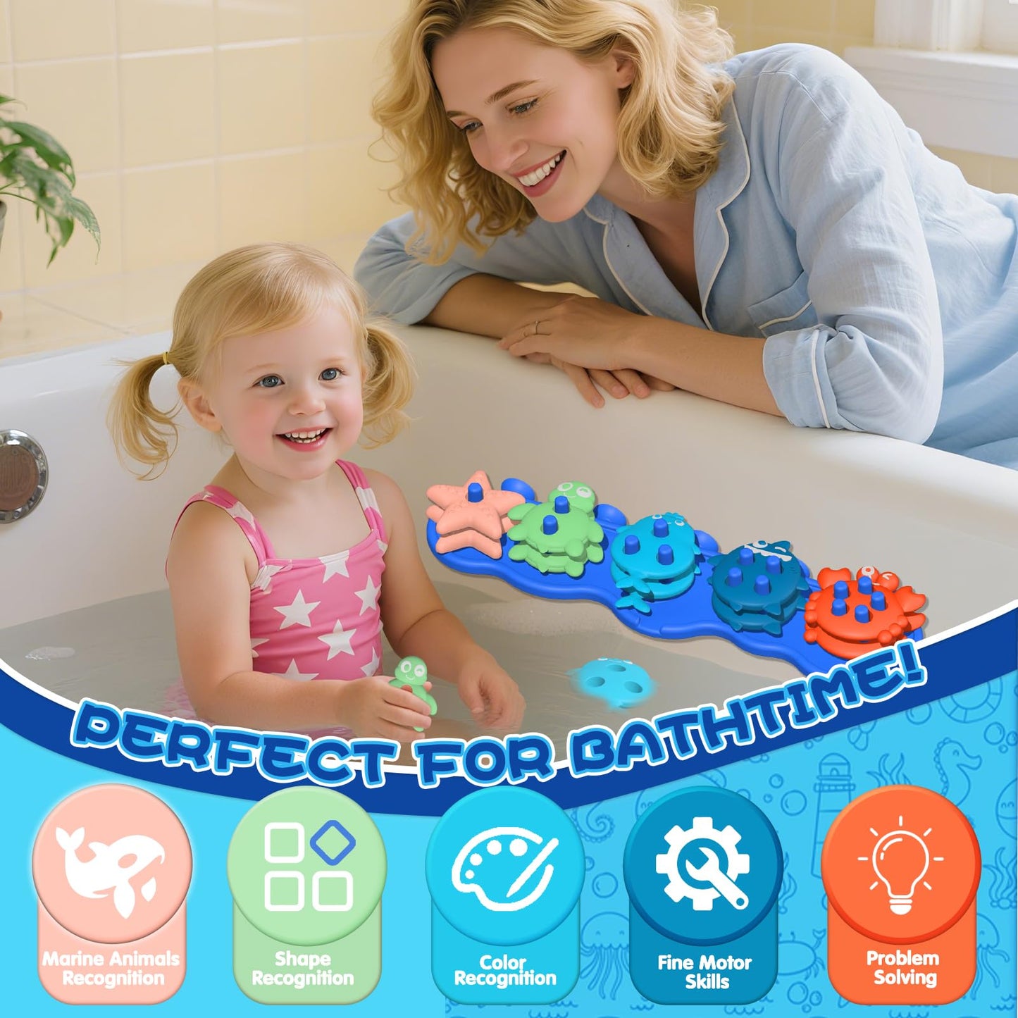 Juguetes de baño para bebés, silicona de alta calidad, sin moho