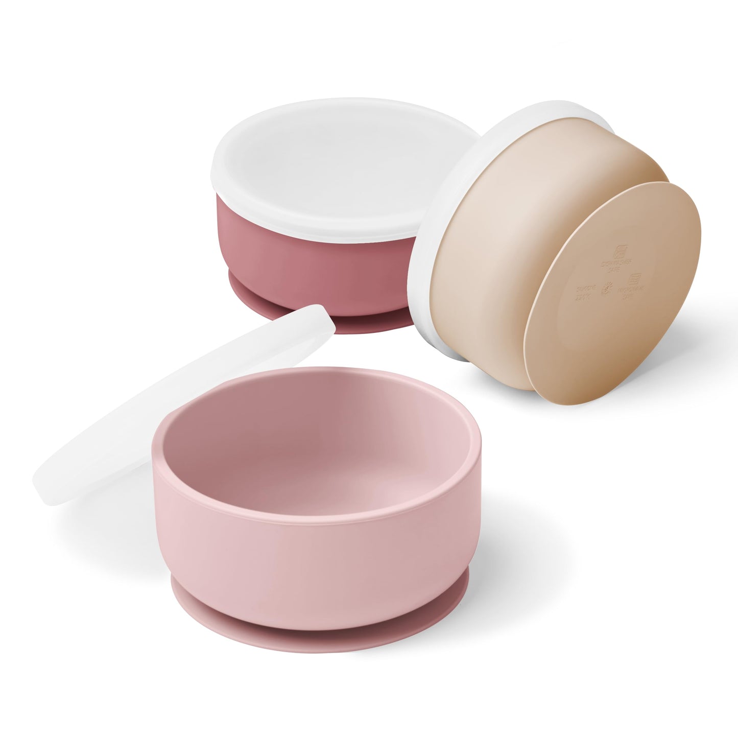 Navik Cuencos de silicona para bebés con succión | cuencos para niños pequeños