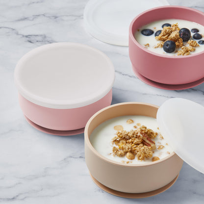 Navik Cuencos de silicona para bebés con succión | cuencos para niños pequeños