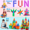 102 piezas de juguetes magnéticos para niños (incluye 2 autos)