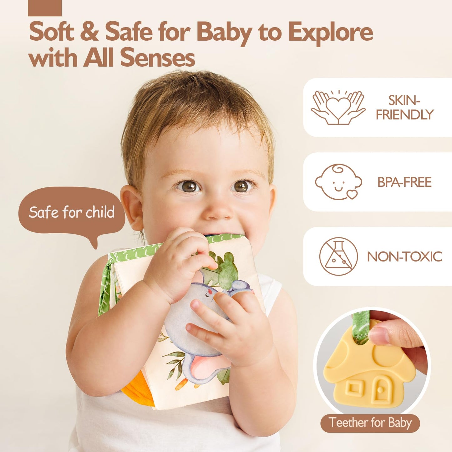 hahaland Libros para bebés de 0 a 6 meses