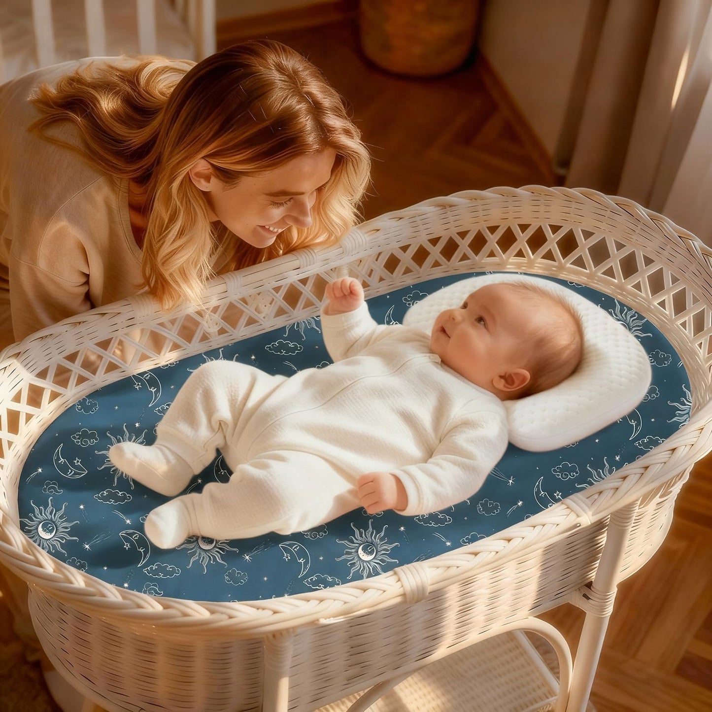 Juego de 4 sábanas de moisés para bebé niño y niña,  32 x 16 pulgadas