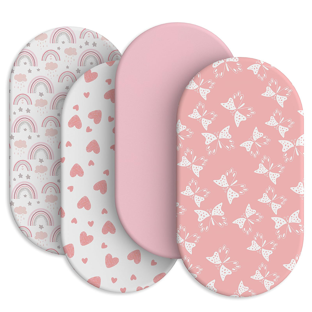 Juego de 4 sábanas de moisés para bebé niño y niña, 32 x 16 pulgadas