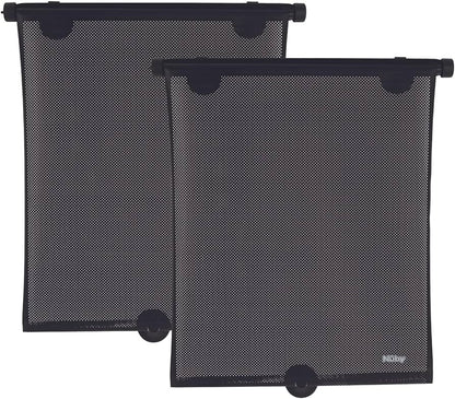 Nuby Persiana de protección solar para ventana lateral de vehículo de 14 pulgadas para bebé, paquete de 2