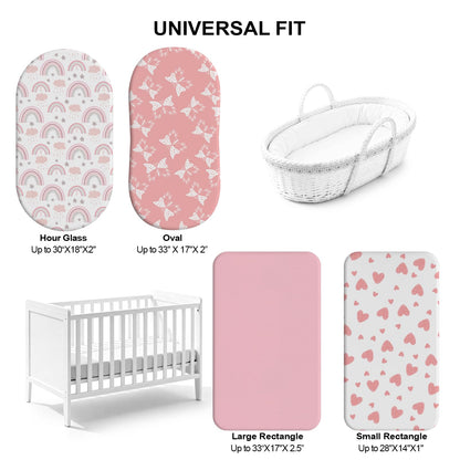 Juego de 4 sábanas de moisés para bebé niño y niña, 32 x 16 pulgadas
