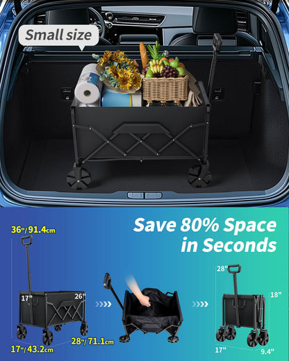 Carro plegable pequeño WiseBegan con ruedas