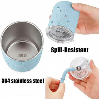 Juego de alimentación para bebés de acero inoxidable | 2 platos de succión divididos