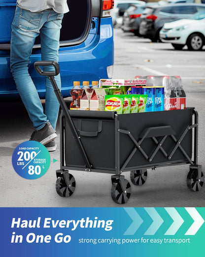 Carro plegable pequeño WiseBegan con ruedas