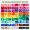 QUEFE 4700 piezas, 72 colores Pony Beads Rainbow Kandi Bead para pulseras