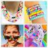 QUEFE 4700 piezas, 72 colores Pony Beads Rainbow Kandi Bead para pulseras