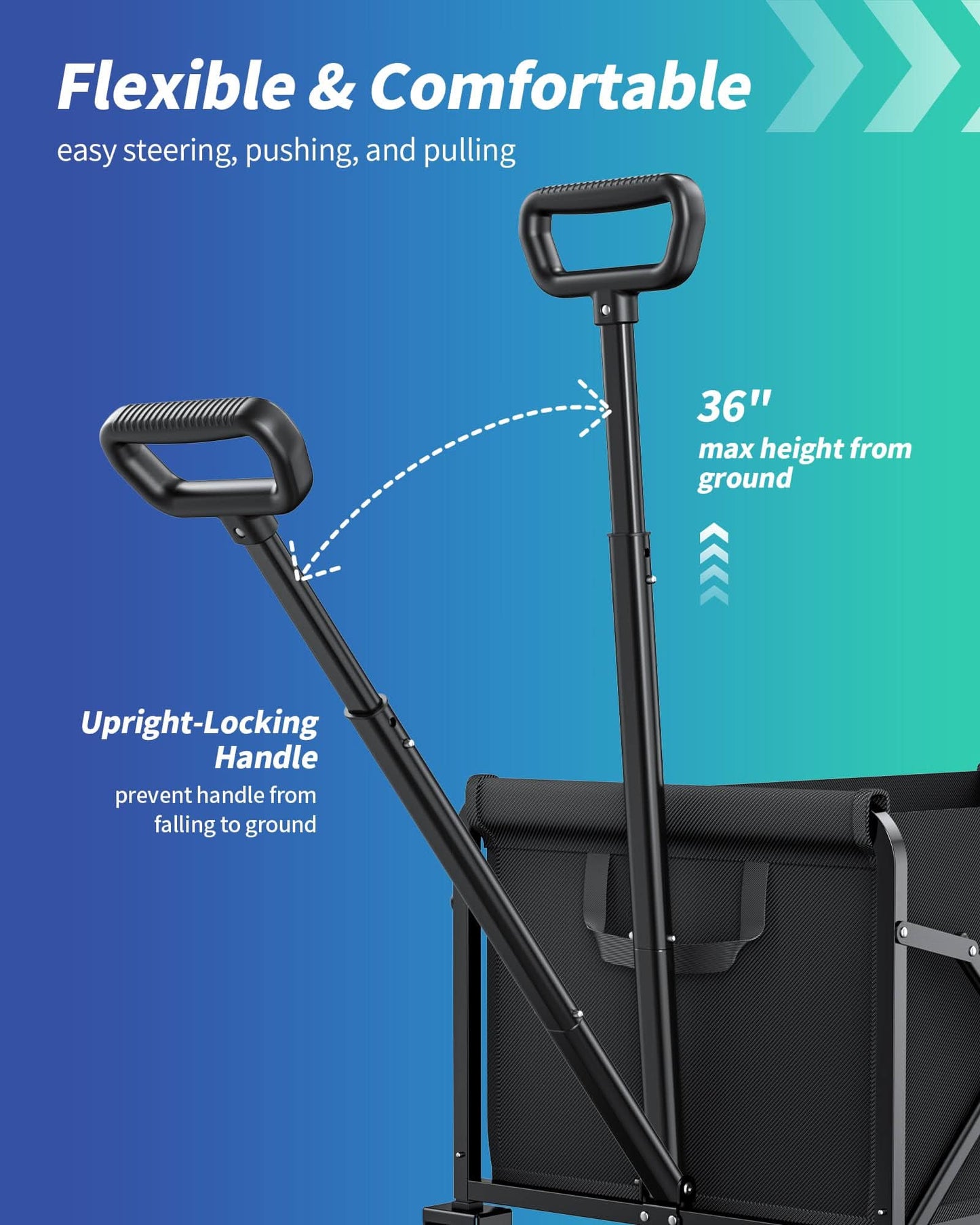 Carro plegable pequeño WiseBegan con ruedas