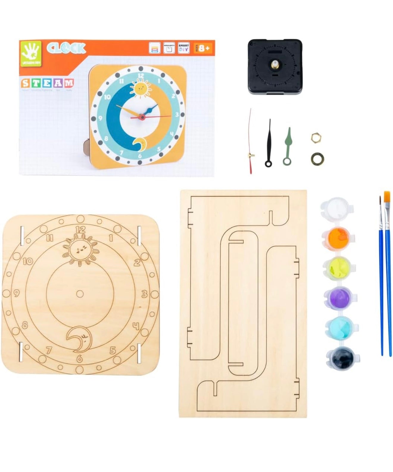 Reloj giratorio Steam Toys, kit de rompecabezas 3D